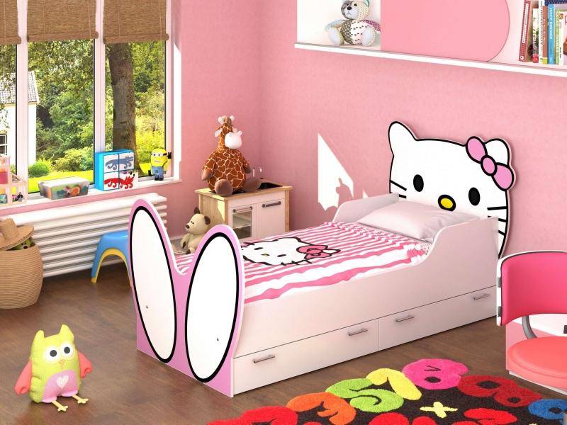 кровать hello kitty! с бязевым матрацем в Самаре