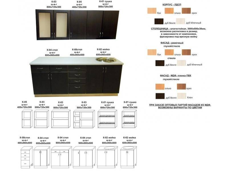 кухонный гарнитур прямой в Самаре