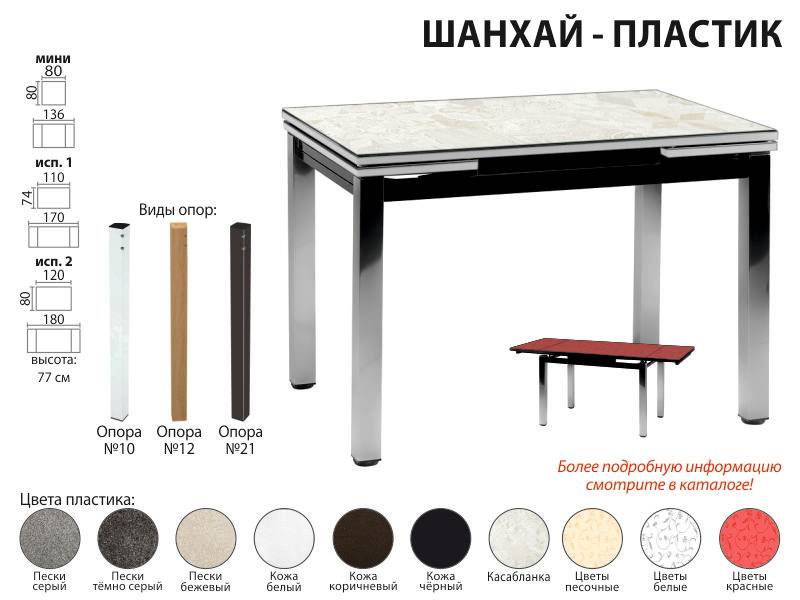 стол обеденный шанхай пластик в Самаре