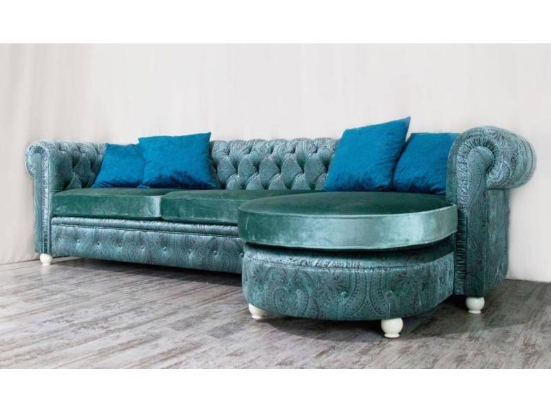 диван chesterfield с оттоманкой в Самаре