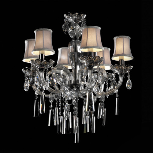 люстра md102743-6a от illuminati прозрачная/бежевая/ хром в Самаре