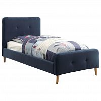 кровать button tufted flannelette navy 140х200 в Самаре