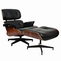 кресло eames style lounge chairчерное с коричневым в Самаре