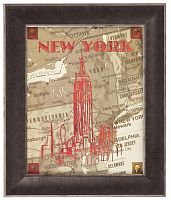 постер в раме city stops new york в Самаре