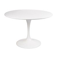 стол eero saarinen style tulip table mdf d100 глянцевый белый в Самаре