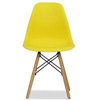 стул деревянный pc-015 желтый ножки дерево (eames style) в Самаре