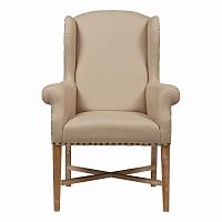 кресло мягкое с ушами french wing chair бежевое в Самаре