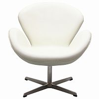 кресло swan chair экокожа белое в Самаре