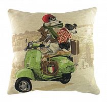 подушка с картинкой scooter dogs green в Самаре