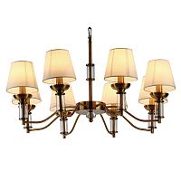 люстра walters 8 от delight collection прозрачная/бежевая/латунь в Самаре
