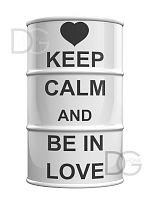 декоративная бочка keep calm and be in love m в Самаре