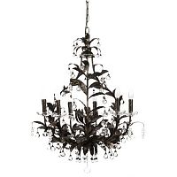 люстра 19th c. rococo iron & smoke crystal round чёрная в Самаре