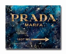 постер prada mafia на синем в золотом a4 в Самаре