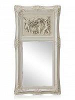 зеркало настенное прямоугольное в высокой белой раме францини distressed chalk white в Самаре