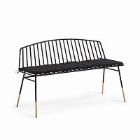 siena bench 120 черный металл черная ткань от la forma (ex julia grup) в Самаре