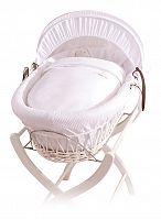 колыбель-переноска gift wicker moses basket белая, белое белье в Самаре