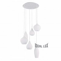 подвесная люстра ideal lux soft sp6 bianco в Самаре