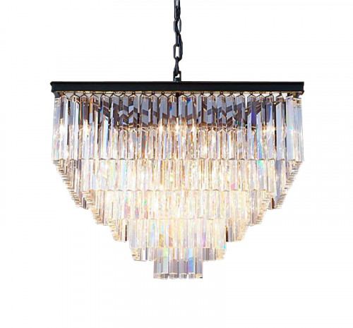 люстра odeon square 80 черное основание, прозрачное стекло в Самаре