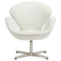 кресло swan chair кашемир белое в Самаре