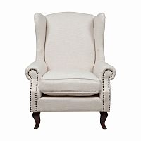 кресло collins wingback chair кремовая ткань в Самаре