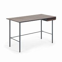 стол mahon desk ореховый шпон, mdf матовый графит в Самаре