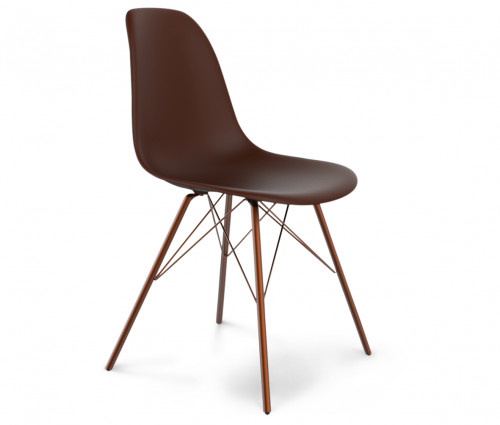 стул dsr коричневый s37 (eames style) в Самаре