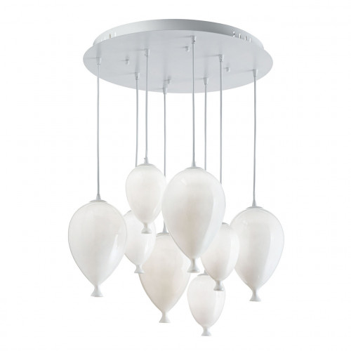 подвесная люстра ideal lux clown sp8 bianco в Самаре