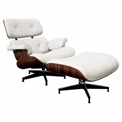 кресло lounge chair & ottoman белое в Самаре