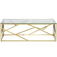 стол журнальный h-bridge gold 120*60*40см золотой в Самаре