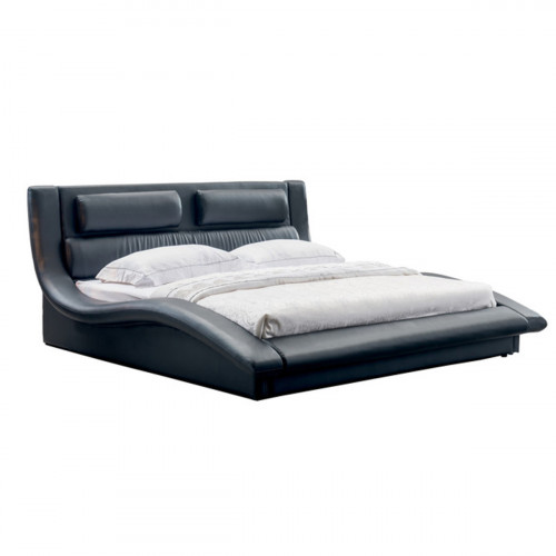 кровать двуспальная 160х200 из экокожи черная mars в Самаре