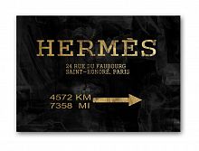 постер hermes без рамки, черный, а4 в Самаре