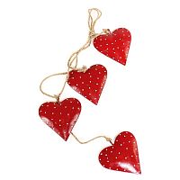 гирлянда новогодняя подвесная сердца красные red hearts, 65 см в Самаре