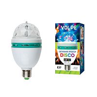 светодиодный светильник-проектор (09839) volpe disko uli-q301 03w/rgb/e27 white в Самаре