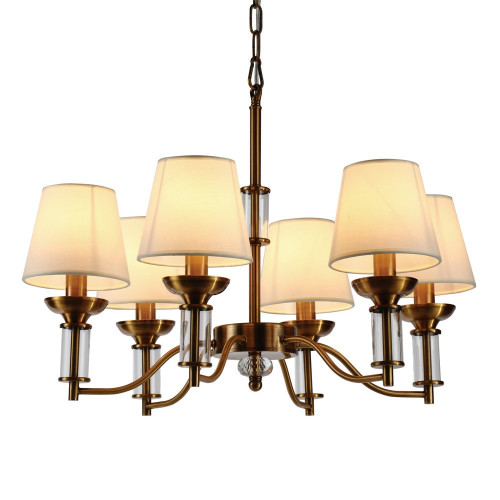 люстра walters 6 от delight collection прозрачная/бежевая/латунь в Самаре