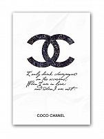 постер drink champagne. coco chanel а3 в Самаре