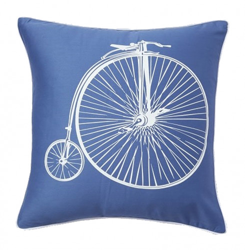 подушка с ретро-велосипедом retro bicycle blue в Самаре