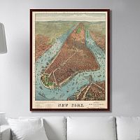 картина: antique map of new york city, 1879г. в Самаре