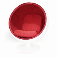 кресло ball chair бело-красное в Самаре