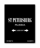 постер st.petersburg а4 (черный) в Самаре