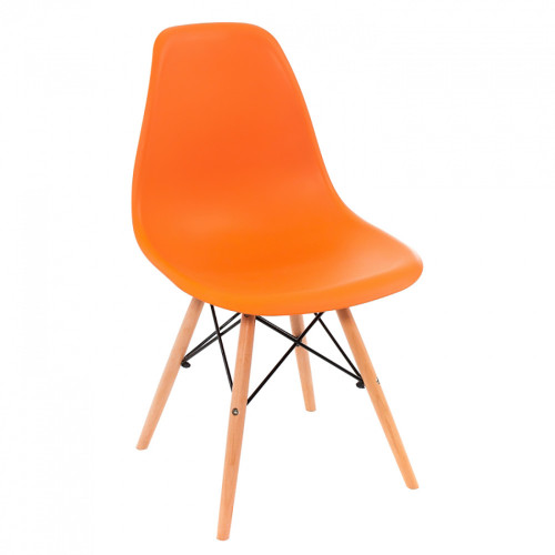 стул деревянный eames pc-015 оранжевый в Самаре