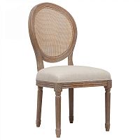 стул vintage french round cane back кремовый лён в Самаре