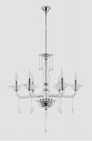 подвесная люстра crystal lux monica sp6 chrome/transparent в Самаре