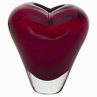 ваза стеклянная (красная) heart 12*9*13 в Самаре