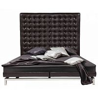 кровать двуспальная 180х200 коричневая из экокожи boss bed в Самаре