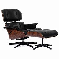 кресло eames style lounge chair & ottoman черное в Самаре