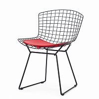 стул bertoia side кожаный standart черный в Самаре