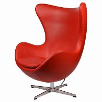 кресло arne jacobsen style egg chair красное в Самаре