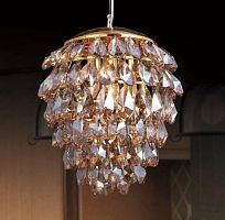 подвесной светильник crystal lux charme sp3+3 led gold/amber в Самаре