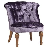 кресло sophie tufted slipper chair вельвет фиолетовое в Самаре