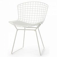 стул bertoia side кожаный standart белый в Самаре